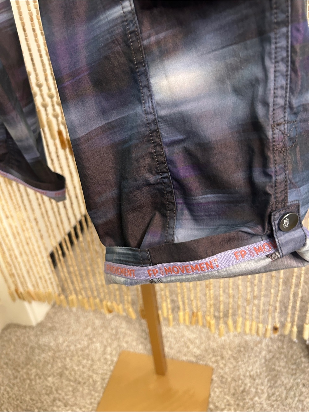 FP Movement Mesmorize Me Black and Purple Brush-Effect Cargo pants - Picture 14 of 16